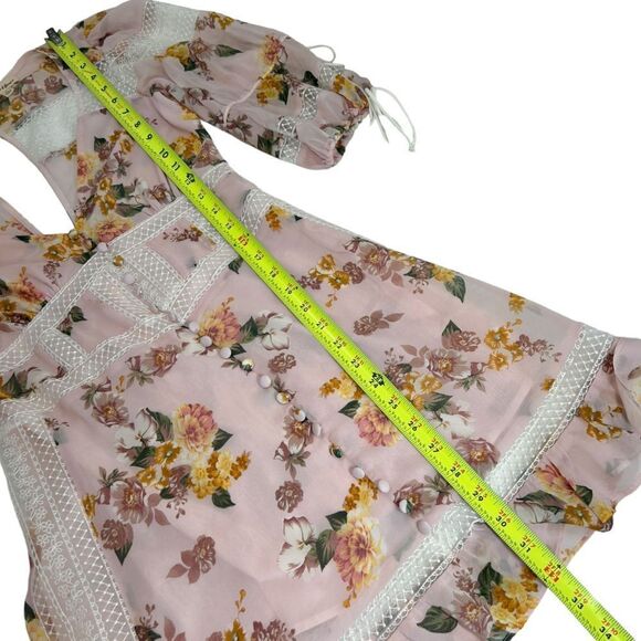 For Love & Lemons Isadora Mini Dress in Blush - Picture 11 of 16